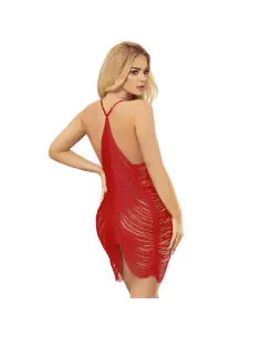 SUBBLIME 954253 VESTIDO DE FLECOS TANGA ROJO L XL 2