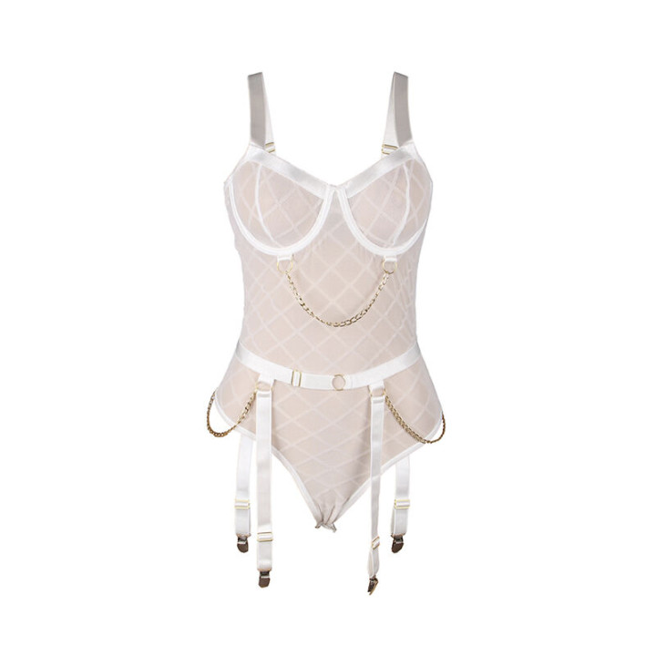 SUBBLIME 954291 BODY CON CADENAS LIGUEROS BLANCO L XL