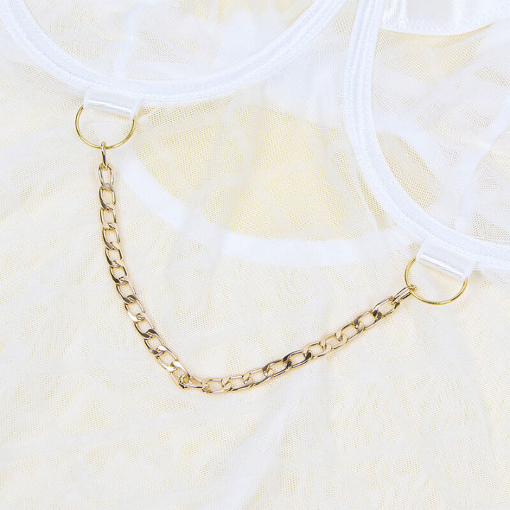 SUBBLIME 954291 BODY CON CADENAS LIGUEROS BLANCO L XL