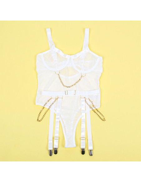 SUBBLIME 954291 BODY CON CADENAS LIGUEROS BLANCO L XL SUBBLIME 954291 BODY CON CADENAS LIGUEROS BLANCO L XL