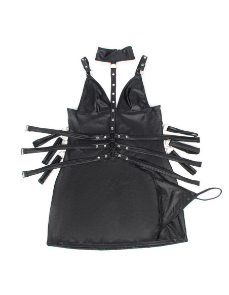 SUBBLIME 954406 VESTIDO BONDAGE DE CUERO NEGRO S M SUBBLIME 954406 VESTIDO BONDAGE DE CUERO NEGRO S M