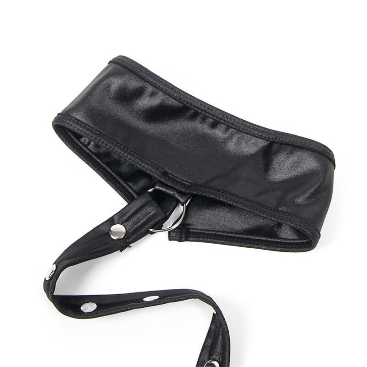 SUBBLIME 954406 VESTIDO BONDAGE DE CUERO NEGRO S M