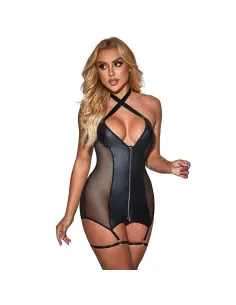 SUBBLIME 954444 VESTIDO SEXY DE REJILLA CUERO NEGRO S M