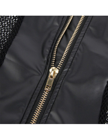 SUBBLIME 954451 VESTIDO SEXY DE REJILLA CUERO NEGRO L XL