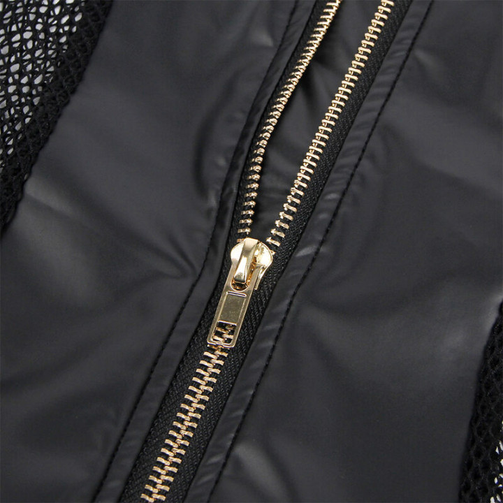 SUBBLIME 954451 VESTIDO SEXY DE REJILLA CUERO NEGRO L XL