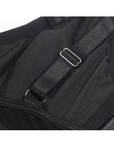 SUBBLIME 955243 SET SUJETADOR CON LIGUERO BONDAGE NEGRO L XL