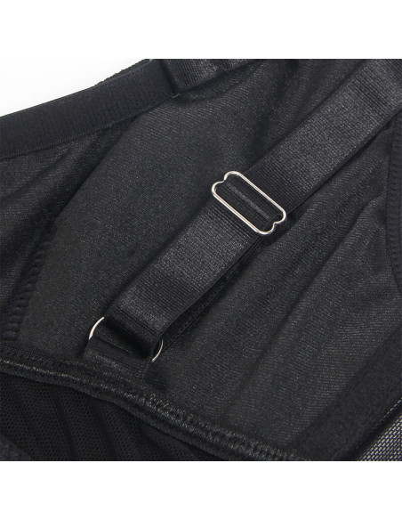 SUBBLIME 955243 SET SUJETADOR CON LIGUERO BONDAGE NEGRO L XL