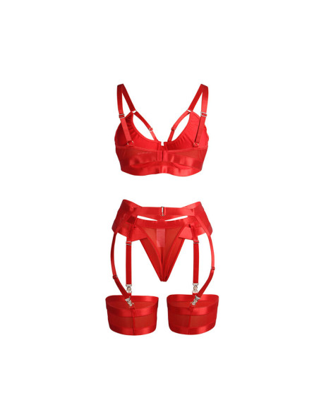 SUBBLIME 955250 SET SUJETADOR CON LIGUERO BONDAGE ROJO S M SUBBLIME 955250 SET SUJETADOR CON LIGUERO BONDAGE ROJO S M