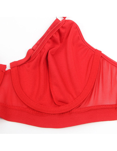 SUBBLIME 955267 SET SUJETADOR CON LIGUERO BONDAGE ROJO L XL