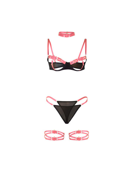 SUBBLIME 955304 SET SUJETADOR CON COLLAR Y DETALLES PARA PIERNAS ROSA FLUORESCENTE L XL SUBBLIME 955304 SET SUJETADOR CON COLLAR Y DETALLES PARA PIERNAS ROSA FLUORESCENTE L XL