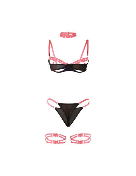 SUBBLIME 955304 SET SUJETADOR CON COLLAR Y DETALLES PARA PIERNAS ROSA FLUORESCENTE L XL SUBBLIME 955304 SET SUJETADOR CON COLLAR Y DETALLES PARA PIERNAS ROSA FLUORESCENTE L XL