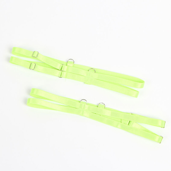 SUBBLIME 955328 SET SUJETADOR CON ENCAJE Y LIGUEROS VERDE Y AZUL L XL