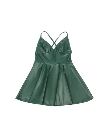 SUBBLIME 955434 VESTIDO CON TIRANTES DE CUERO VERDE S M