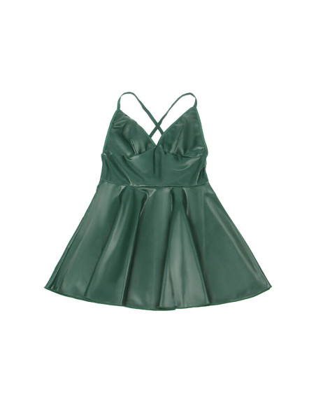 SUBBLIME 955434 VESTIDO CON TIRANTES DE CUERO VERDE S M SUBBLIME 955434 VESTIDO CON TIRANTES DE CUERO VERDE S M