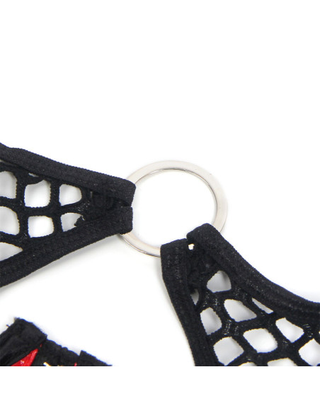 SUBBLIME 955533 CONJUNTO SUJETADOR CON CREMALLERA DE MALLA DE CHAROL ROJO S M SUBBLIME 955533 CONJUNTO SUJETADOR CON CREMALLERA DE MALLA DE CHAROL ROJO S M