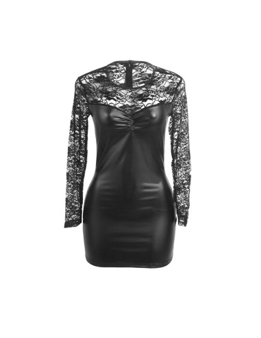 SUBBLIME 955601 VESTIDO DE MANGA LARGA CON ENCAJE NEGRO L XL