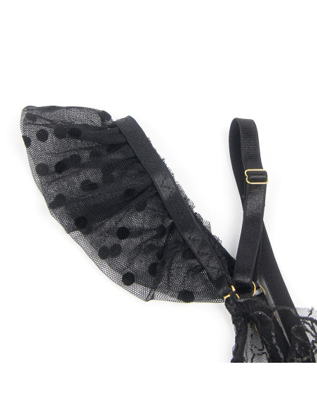 SUBBLIME 957483 CONJUNTO SUJETADOR Y LIGA DE ENCAJE NEGRO S M SUBBLIME 957483 CONJUNTO SUJETADOR Y LIGA DE ENCAJE NEGRO S M