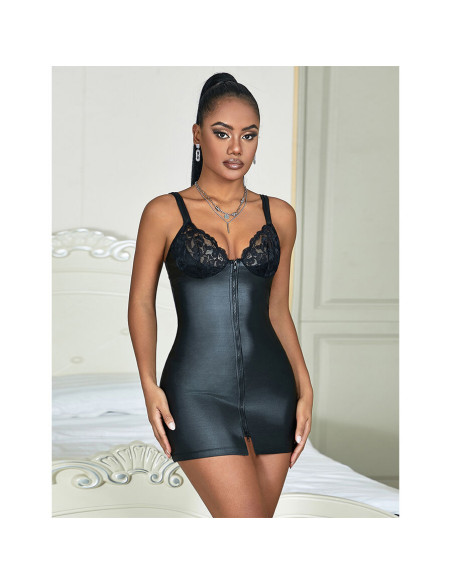 SUBBLIME 957568 VESTIDO DE CUERO CON CREMALLERA NEGRO S M SUBBLIME 957568 VESTIDO DE CUERO CON CREMALLERA NEGRO S M