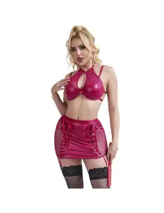SUBBLIME 957605 CONJUNTO SUJETADOR Y FALDA DE CUERO ROJO S M 2