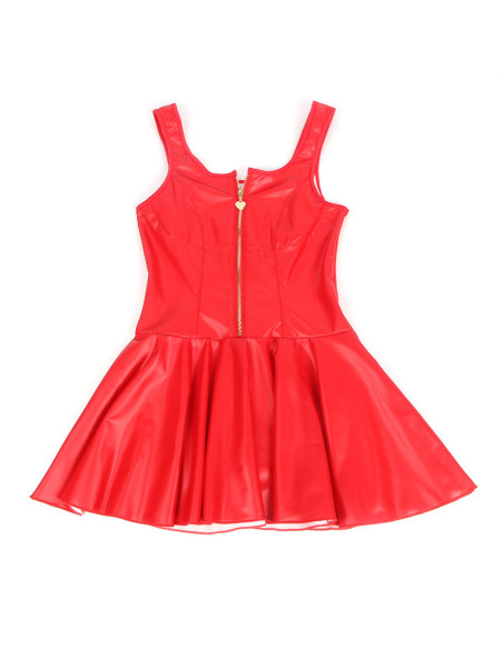 SUBBLIME 957681 VESTIDO DE CUERO CON CREMALLERA DE CORAZON ROJO S M SUBBLIME 957681 VESTIDO DE CUERO CON CREMALLERA DE CORAZON ROJO S M