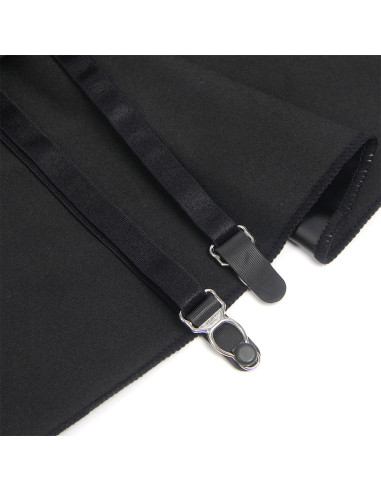 SUBBLIME 957704 VESTIDO DE CUERO CON CREMALLERA Y ENCAJE NEGRO S M