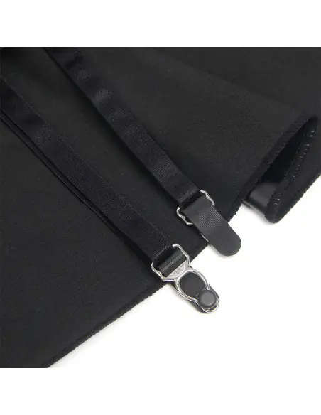 SUBBLIME 957704 VESTIDO DE CUERO CON CREMALLERA Y ENCAJE NEGRO S M