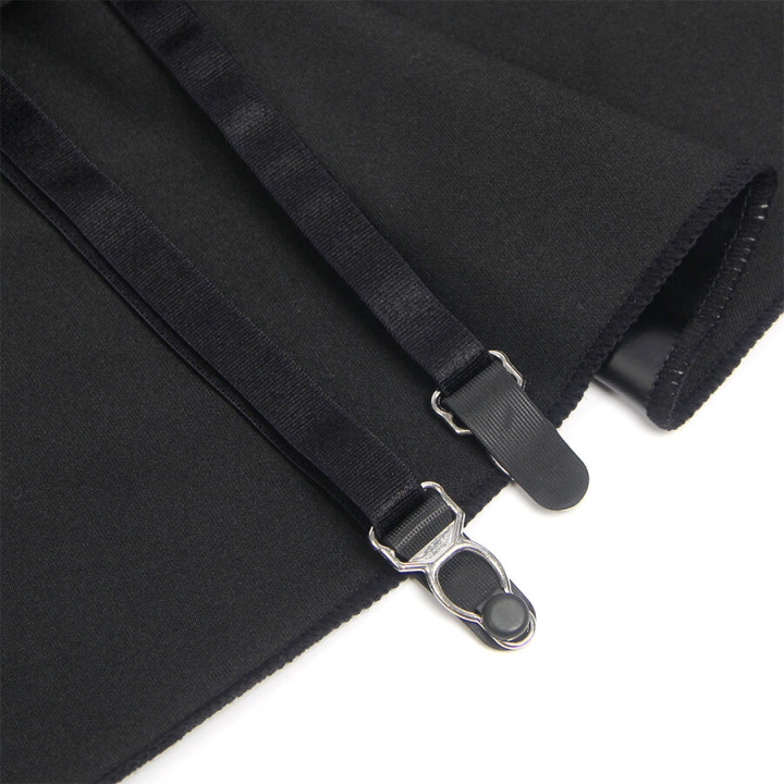 SUBBLIME 957704 VESTIDO DE CUERO CON CREMALLERA Y ENCAJE NEGRO S M