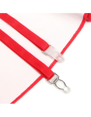 SUBBLIME 957728 VESTIDO DE CUERO CON CREMALLERA Y ENCAJE ROJO S M