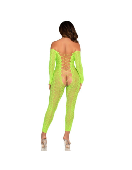 LEG AVENUE BODYSTOCKING SIN ENTREPIERNA DE ENCAJE DE SERPIENTE EXOTICA VERDE NEON LEG AVENUE BODYSTOCKING SIN ENTREPIERNA DE ENCAJE DE SERPIENTE EXOTICA VERDE NEON