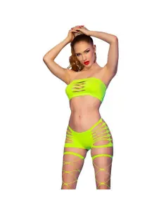 CHILIROSE CR 4866 SET TOP Y SHORT VERDE NEON S M