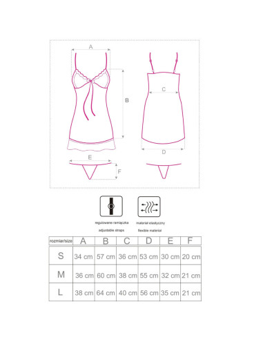 LIVCO CORSETTI FASHION LUISE 1710 BABYDOLL TANGA NEGRO S