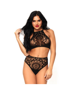 LEG AVENUE SET 2 PIEZAS TOP Y PANTIES M L