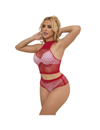 SUBBLIME 952402 SET DE REJILLA CON BRILLANTES ROJO TALLA UNICA