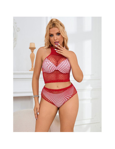 SUBBLIME 952402 SET DE REJILLA CON BRILLANTES ROJO TALLA UNICA