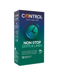 CONTROL NONSTOP PUNTOS Y ESTRIAS PRESERVATIVOS 12 UNIDADES