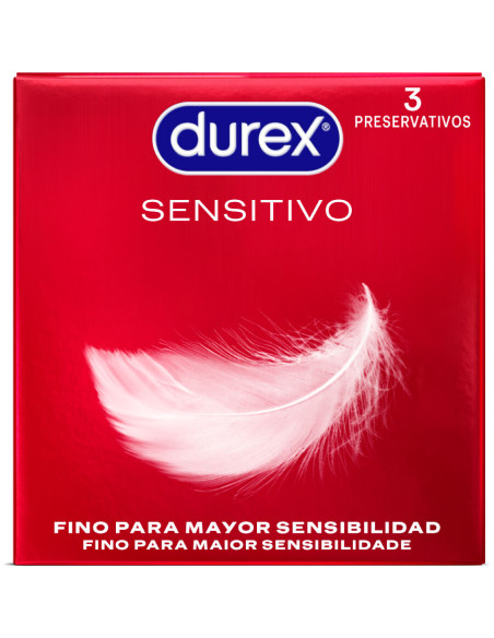 DUREX PRESERVATIVOS SENSITIVO 3 UNIDADES DUREX PRESERVATIVOS SENSITIVO 3 UNIDADES
