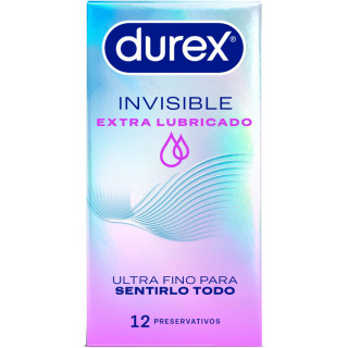 DUREX PRESERVATIVOS INVISIBLE EXTRA LUBRICADO 12 UNIDADES