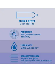 DUREX PRESERVATIVOS INVISIBLE EXTRA LUBRICADO 12 UNIDADES 2