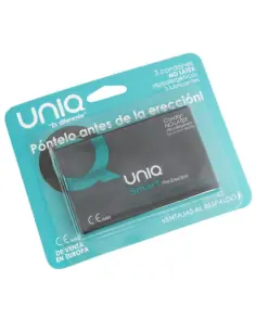 UNIQ SMART PRESERVATIVOS PRE ERECCION SIN LATEX 3 UNIDADES 2
