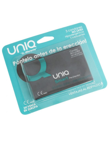 UNIQ SMART PRESERVATIVOS PRE ERECCION SIN LATEX 3 UNIDADES