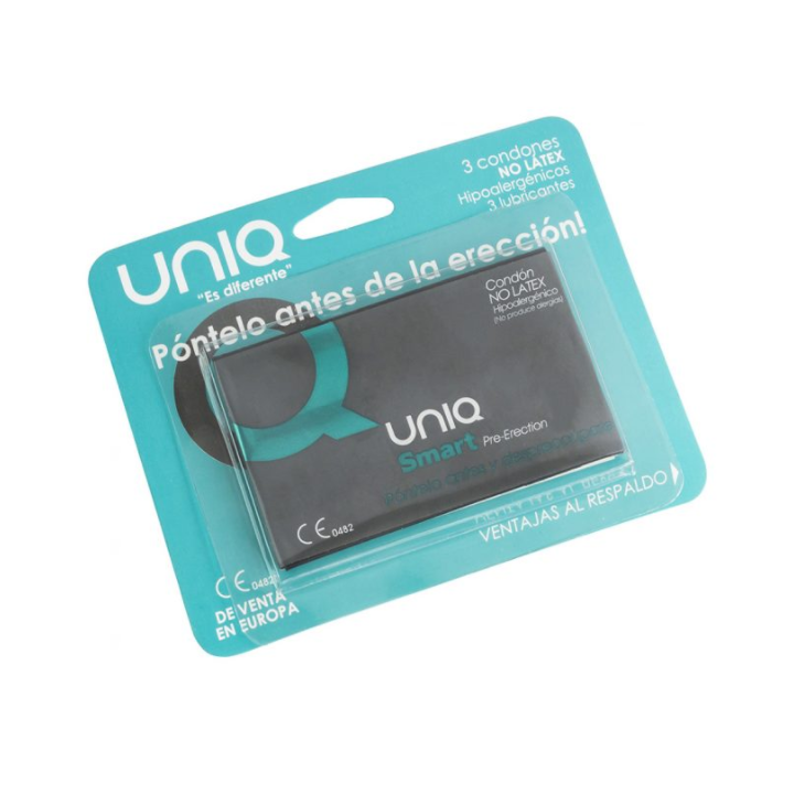 UNIQ SMART PRESERVATIVOS PRE ERECCION SIN LATEX 3 UNIDADES