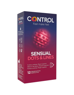 CONTROL SENSUAL DOTS LINES PUNTOS Y ESTRIAS 12 UDS
