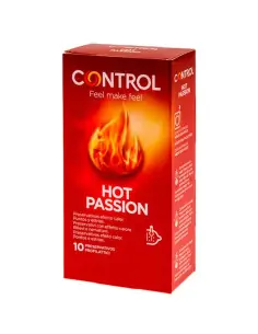CONTROL HOT PASSION PRESERVATIVOS EFECTO CALOR 10 UNIDADES