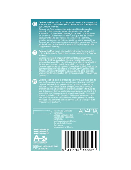 CONTROL ICE FEEL PRESERVATIVOS EFECTO FRIO 10 UNIDADES CONTROL ICE FEEL PRESERVATIVOS EFECTO FRIO 10 UNIDADES