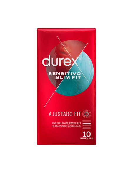 DUREX SENSITIVO SLIM FIT 10 UNIDADES