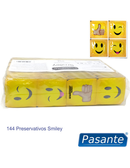 PASANTE PRESERVATIVO SMILEY BOLSA 144 UNIDADES PASANTE PRESERVATIVO SMILEY BOLSA 144 UNIDADES