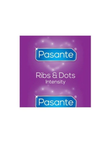 PASANTE RIBS DOTS PRESERVATIVOS INTENSITY 144 UNIDADES