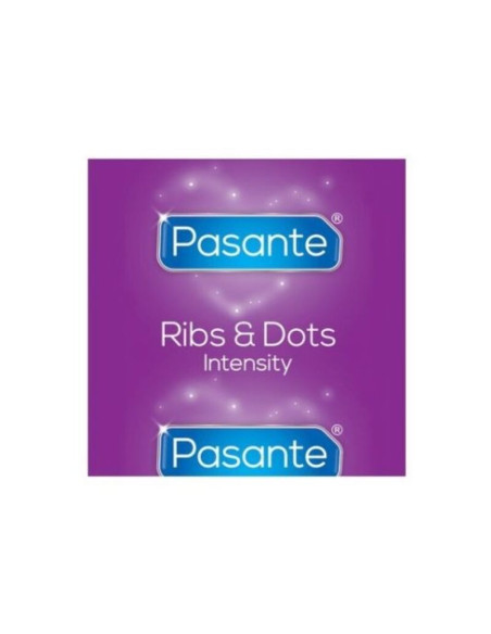 PASANTE RIBS DOTS PRESERVATIVOS INTENSITY 144 UNIDADES