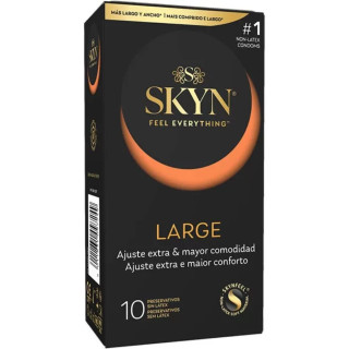 SKYN PRESERVATIVO LARGE AJUSTE EXTRA 10 UNIDADES