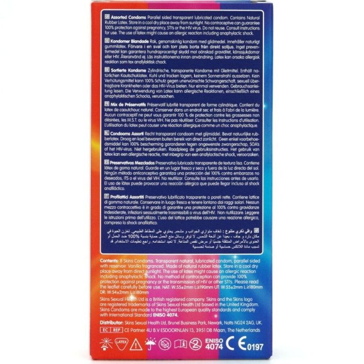 SKINS SURTIDO PRESERVATIVOS PREMIUM PACK 8